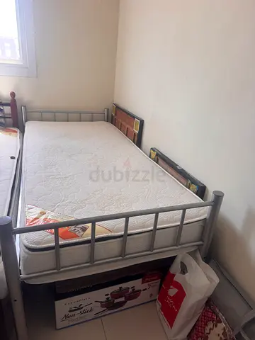 Sturdy Metal Bed Frame with Mattress