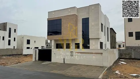 Luxury villa in Al Bahia with an area of ​​3014 sq ft and a modern design, including all services and registration fees.