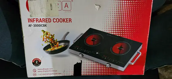 Portable Infrared Double-Burner Cooker - AF-3000ICBK