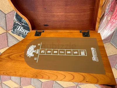 Harpuzzle Dartboard with Wooden Cabinet