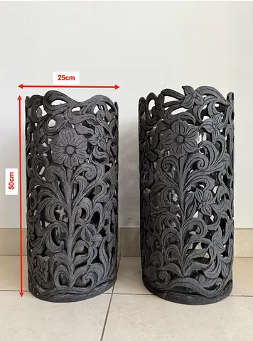 2 Grey Lanterns - Lava Stone Sand