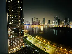 2BR apartment in Al Khan with balcony on corniche, internet &amp; parking included. Rent AED 5500.