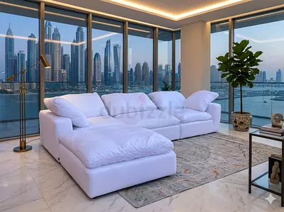 Marina home Luscious feather 🪶 filled modular sofa with footstool