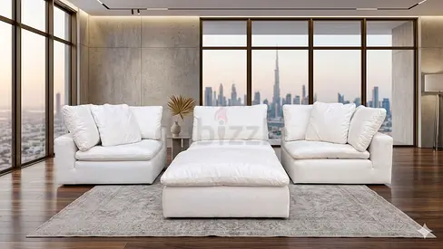 Marina home Luscious feather 🪶 filled modular sofa with footstool