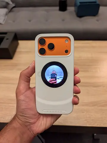 Built-in Touch Screen Case for iPhone 17 Pro Max + Extra Storage