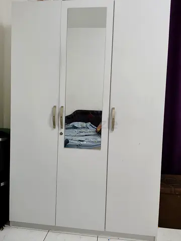 White Modern Wardrobe with Mirror