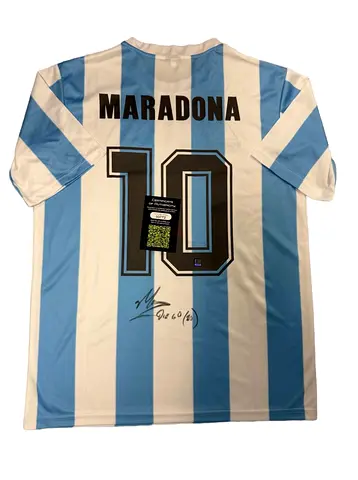 Diego Maradonna Hand Signed Jersey Autographed COA