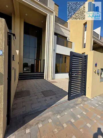 For rent in Al Zahia area, first occupancy 4 master bedrooms, living room, majlis, maid's room