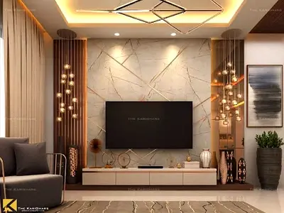 Tv wall design luxury