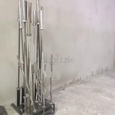 Used Olympic and EZ curl weight bars - set