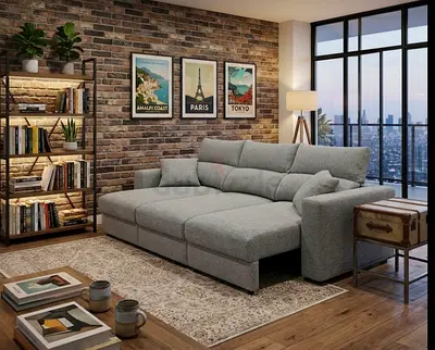 Modern Storage Sofa Bed – Ready to Use High-quality sofa bed with spacious storage. Stylish design,