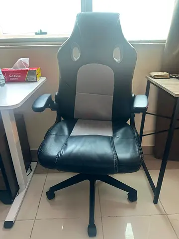 Black  grey racing-style office/gaming chair - Great condition