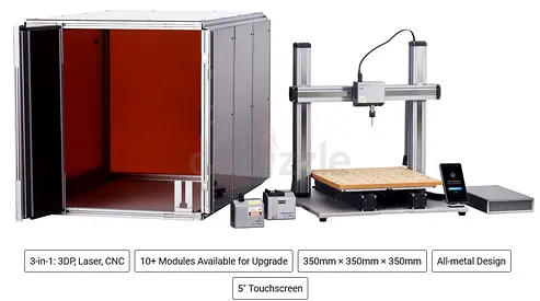 My 3-in-1 Desktop 3D Printer / Laser Cutter / CNC Router with Enclosure  Touchscreen