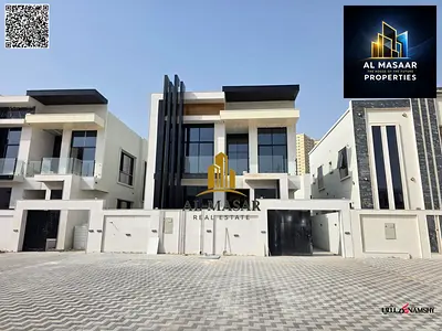 Modern villa in Al Amerah area, Ajman, close to all services, ready to move in, freehold ownership for all nationalities