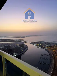 Two bedrooms and a living room with a sea view, below market price