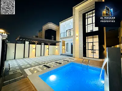 فيلا بمسبح بمنطقه الروضه3 مساحة 4000 قدم بتصميم فاخر تملك حر لجميع الجنسيات