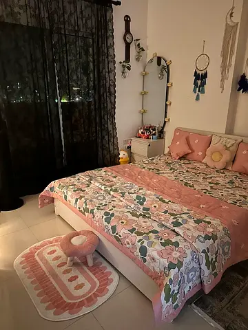 1 room with attached balcony and separate washroom in 2 bhk flat