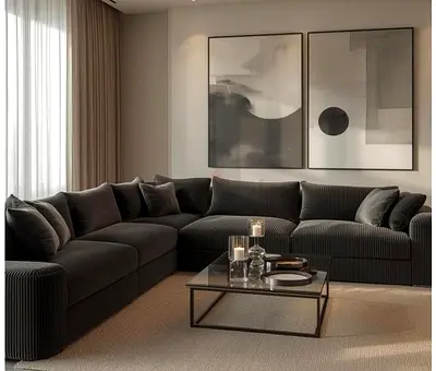 Comfortable L-shaped  5 seater Sofa available