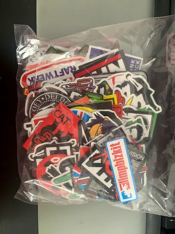 Bag of assorted stickers — ideal for decorating books/notebooks