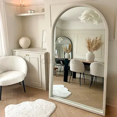 Concrete Chunky Frame Arch Mirror  190cm x 110cm