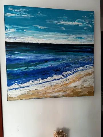 Original Seascape Painting – THE SEA - Italian Artist – 80x80