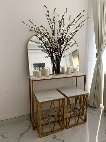 Elegant Decorative Console Table with Mirror