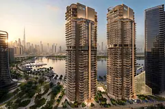 BURJ KALIFA&amp;CANAL PANAROMIC VIEW_DIRECT TO CANAL