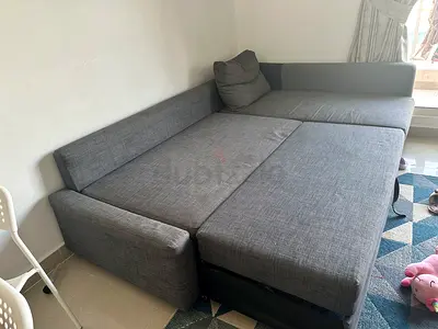 Ikea Grey L-shaped sofa bed  (good condition)