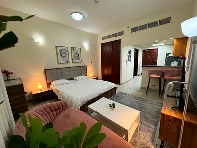 Elegant and Compact Furnishing || Fully Equipped Studio || Amazing Location || Pay Monthly