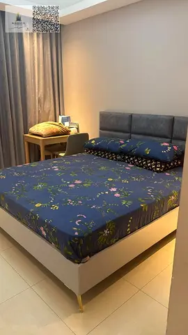 For annual rent in Ajman, Al Rashidiya 1, Gulf Towers: two bedrooms and a living room. The bedrooms are master suites. 3 bathrooms. Spacious.