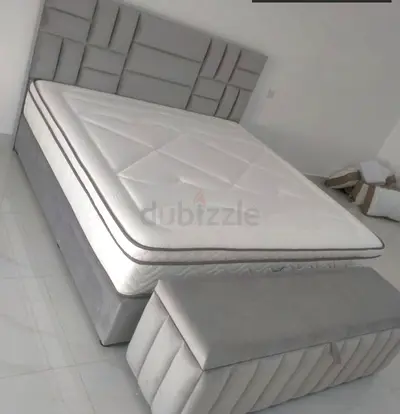 Grey upholstered bed Customised for Sale