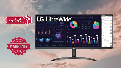 LG 34 Inch Ultra Wide FHD 100Hz VESA Display HDR 400 IPS Monitor 34WQ500-B