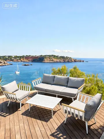 Stylish Outdoor Sofa Set with Table