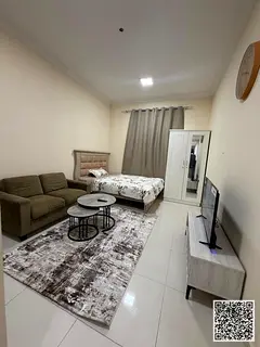 Fully furnished studio apartment for monthly rent in Ajman, Al Muwaihat 2 - Al Salam Street ✔️ I