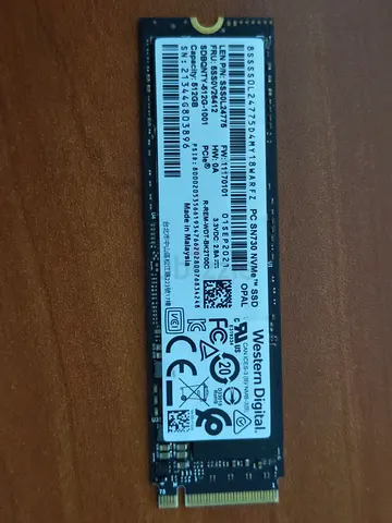 Western Digital 512GB NVMe SSD drive for sale.