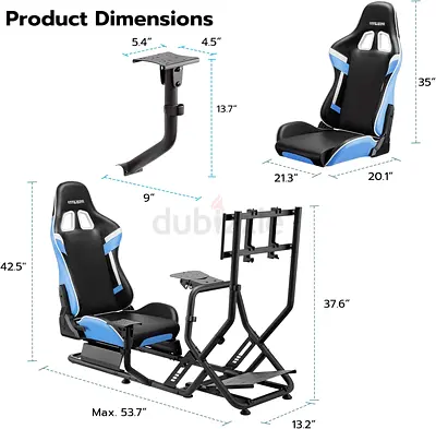 Racing Simulator Gaming Chair with Frame