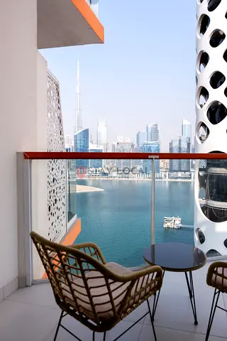 DISCOUNTED OFFER l Furnished Studio l Canal & Burj Khalifa View l Bus Stop in front of the Building