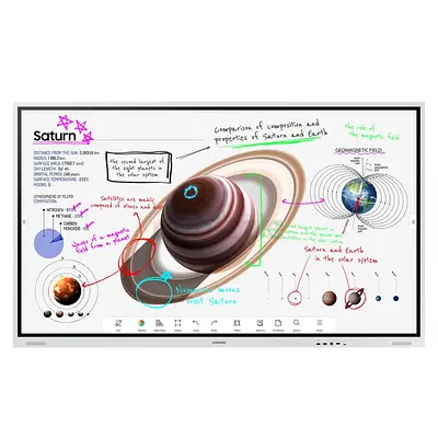 Samsung 85 Inch FLIP PRO Interactive Display, Versatile Connectivity, Color White/Black Model – LH85