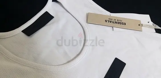 White ESSENTIALS ribbed tank top - new with tags