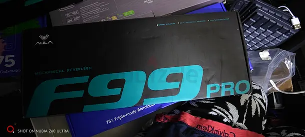 My AULA F99 Pro Mechanical Gaming Keyboard — White/Blue/Purple, RGB