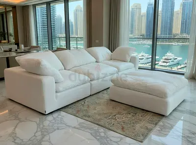 Marina home Luscious feather 🪶 filled modular sofa with footstool