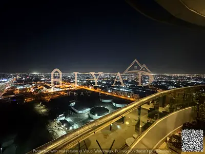 For annual rent: Two-bedroom apartment in Al Conquer Tower, directly on Khalifa Street. Central air conditioning.