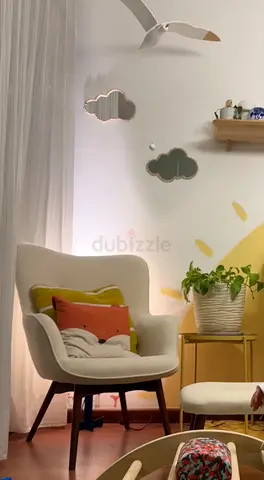 Home center white lounge chair