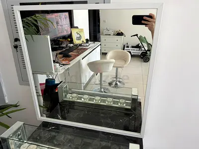 Ikea-STAVE White-framed wall mirror - excellent condition