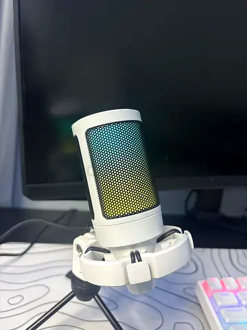 Fifine A6V RGB USB Microphone – White
