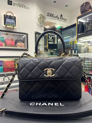 Chanel Black Mini Trendy CC Flap Top Handle Bag (Authentic/New)