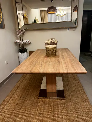 Light oak rectangular modern dining table - good condition