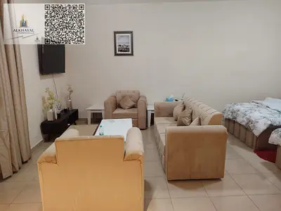 Studio apartment for annual rent in Ajman, Corniche Residence Towers, spacious area