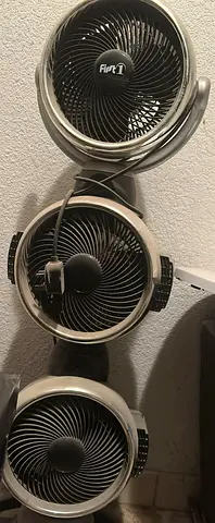 Tower fan (3 fans, works together or independently also) - used, working