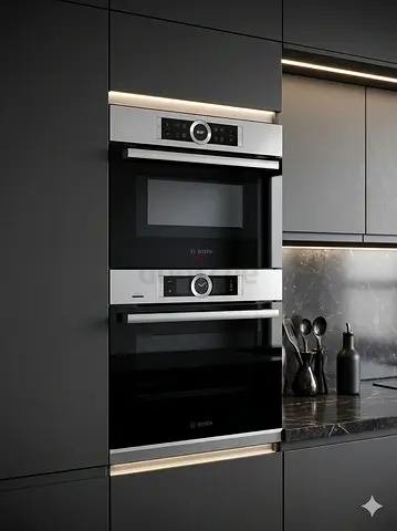 BOSCh series 8 electric oven and microwave set built-in 60cm integrated model by htc